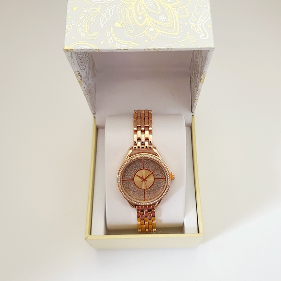 Charter Club Gold Rose Bracelet Watch 33mm - Picture 6 of 7